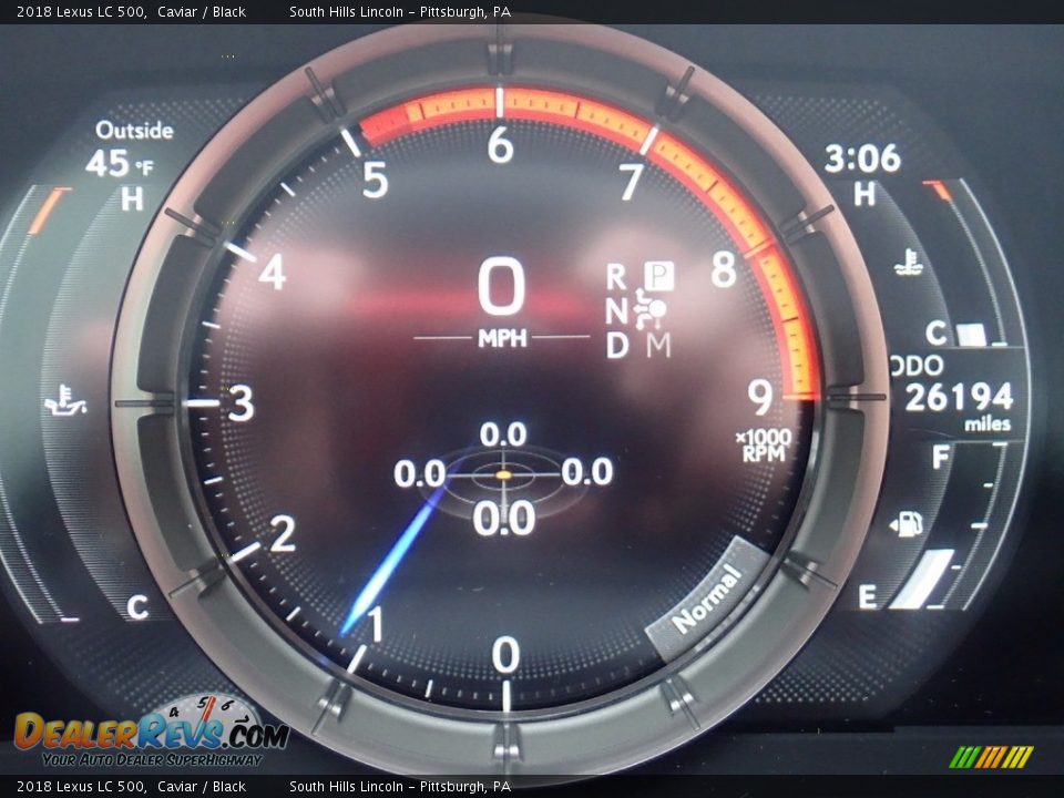 2018 Lexus LC 500 Gauges Photo #24