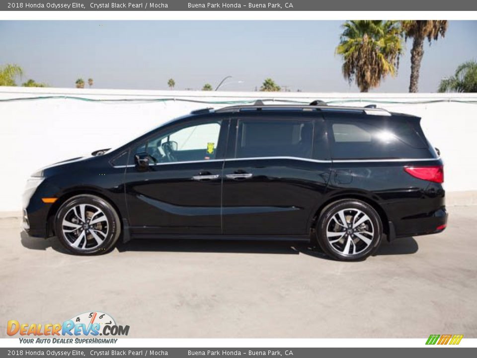 2018 Honda Odyssey Elite Crystal Black Pearl / Mocha Photo #8