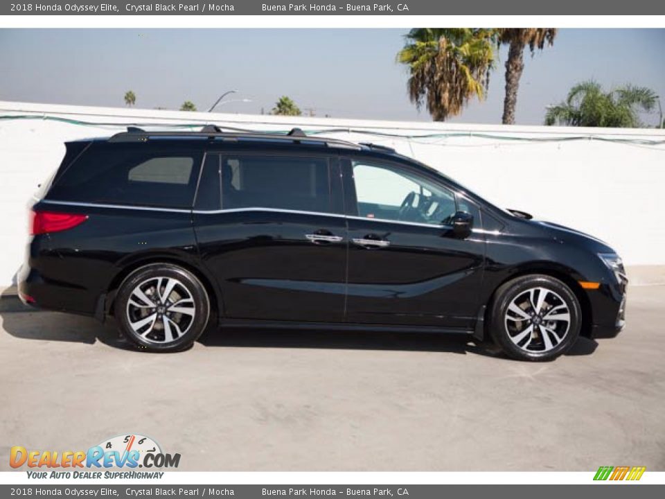 2018 Honda Odyssey Elite Crystal Black Pearl / Mocha Photo #10