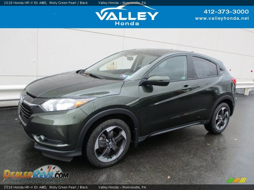 2018 Honda HR-V EX AWD Misty Green Pearl / Black Photo #1