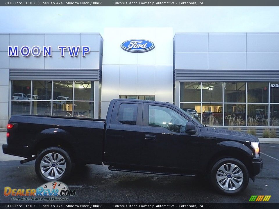 2018 Ford F150 XL SuperCab 4x4 Shadow Black / Black Photo #1