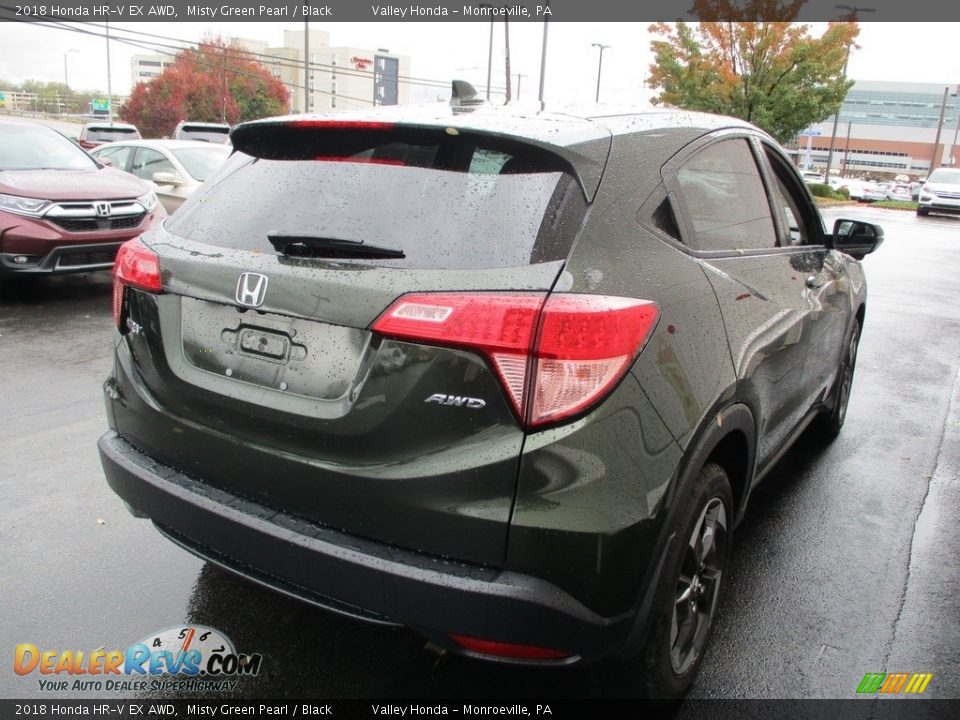 2018 Honda HR-V EX AWD Misty Green Pearl / Black Photo #5