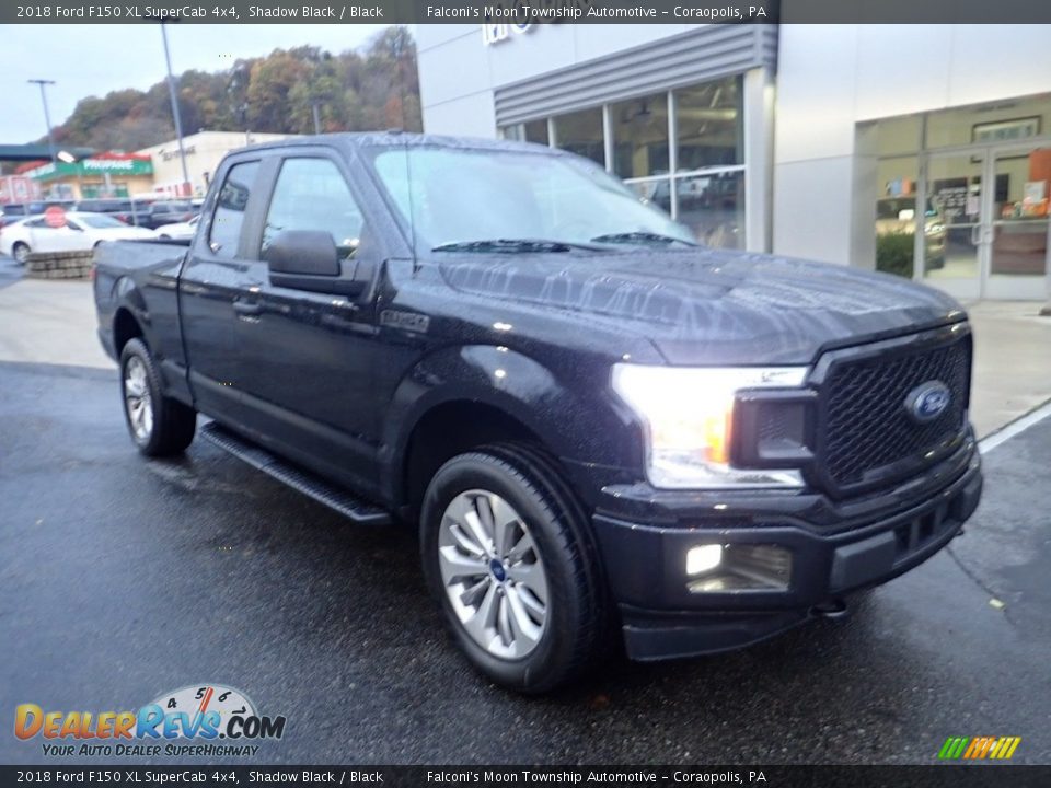 2018 Ford F150 XL SuperCab 4x4 Shadow Black / Black Photo #8