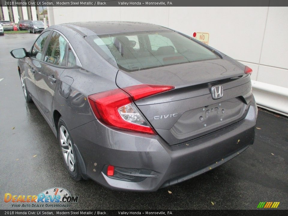 2018 Honda Civic LX Sedan Modern Steel Metallic / Black Photo #3