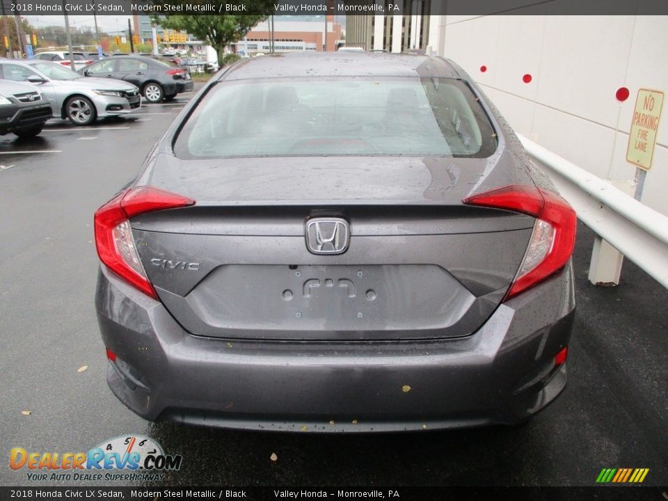 2018 Honda Civic LX Sedan Modern Steel Metallic / Black Photo #4