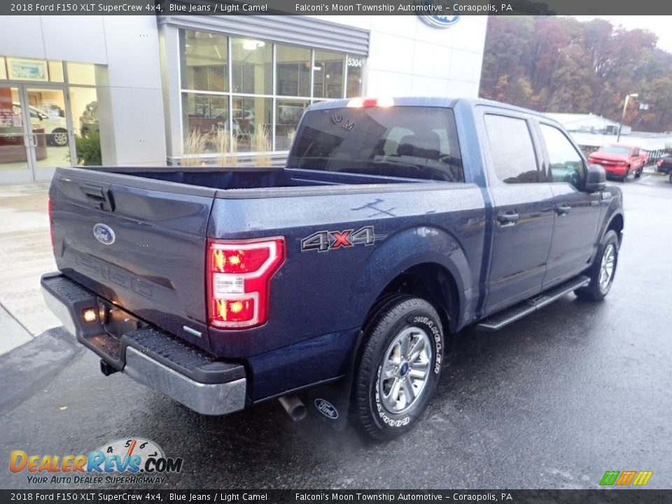 2018 Ford F150 XLT SuperCrew 4x4 Blue Jeans / Light Camel Photo #2