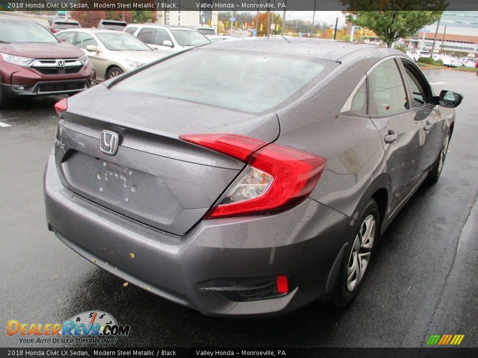 2018 Honda Civic LX Sedan Modern Steel Metallic / Black Photo #5
