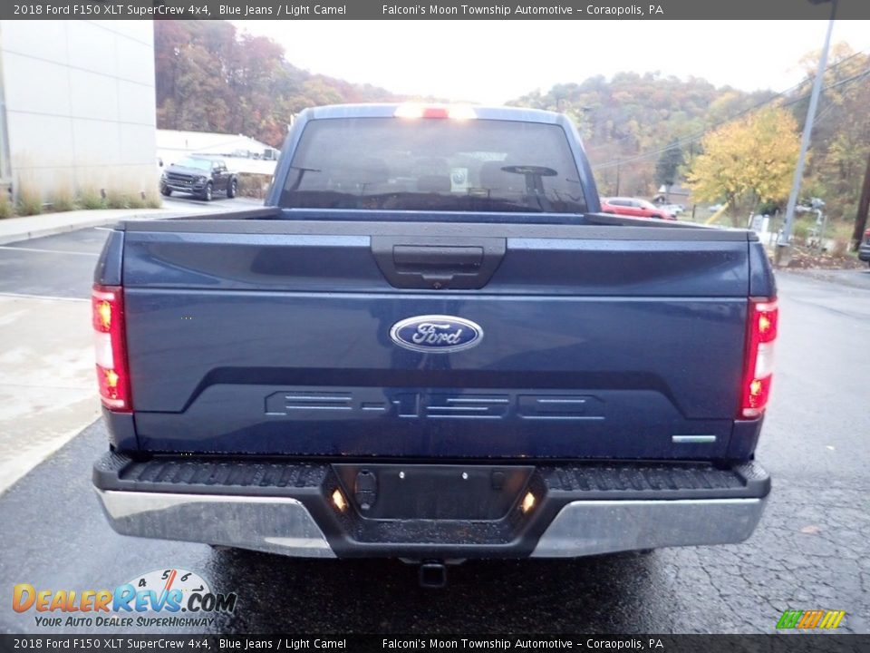 2018 Ford F150 XLT SuperCrew 4x4 Blue Jeans / Light Camel Photo #3