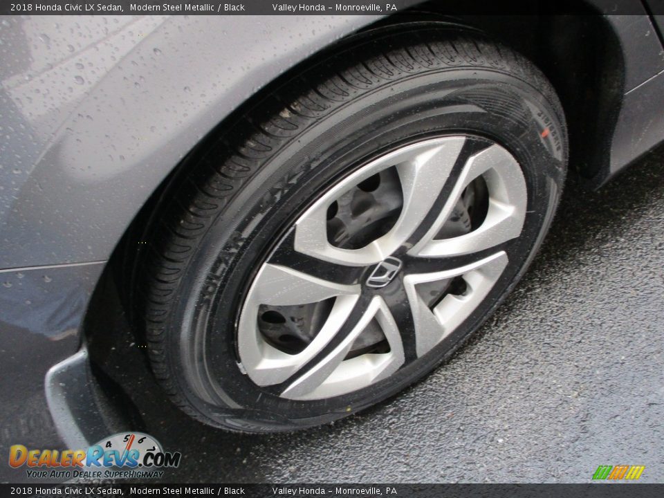 2018 Honda Civic LX Sedan Modern Steel Metallic / Black Photo #6