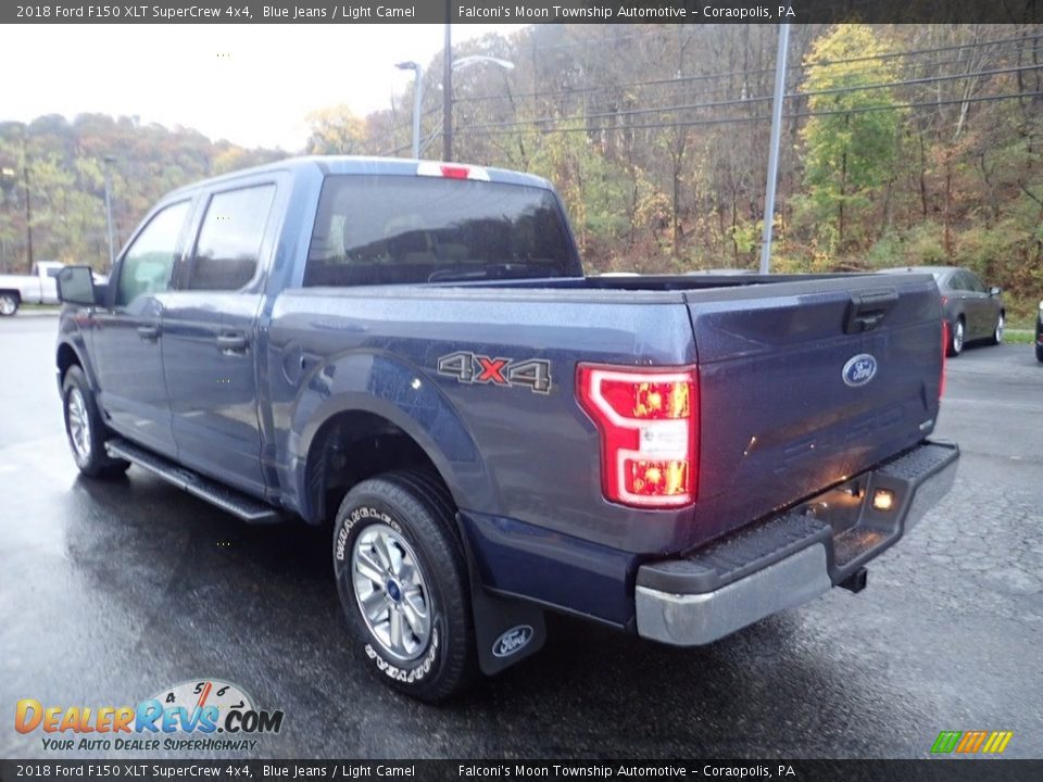 2018 Ford F150 XLT SuperCrew 4x4 Blue Jeans / Light Camel Photo #4