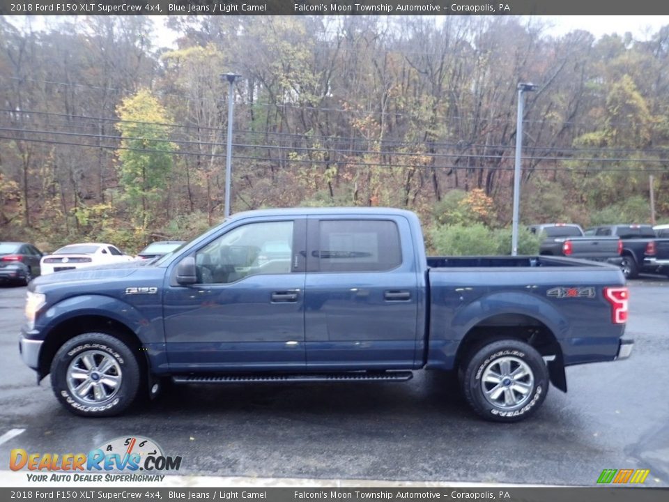 2018 Ford F150 XLT SuperCrew 4x4 Blue Jeans / Light Camel Photo #5