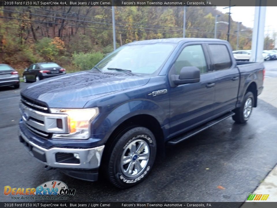 2018 Ford F150 XLT SuperCrew 4x4 Blue Jeans / Light Camel Photo #6