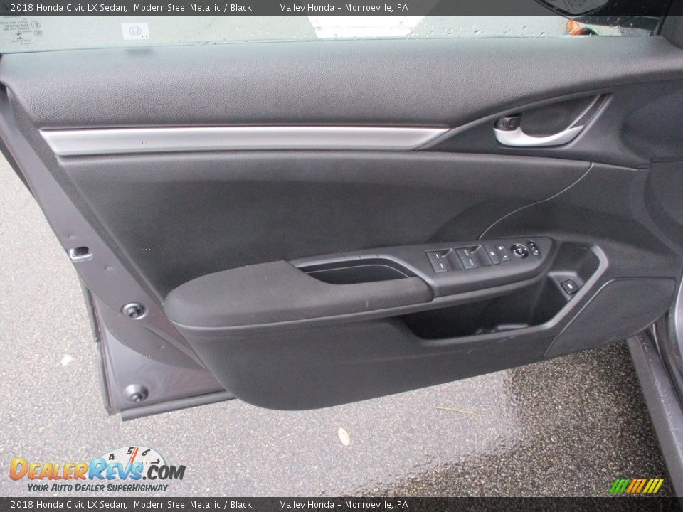 2018 Honda Civic LX Sedan Modern Steel Metallic / Black Photo #10