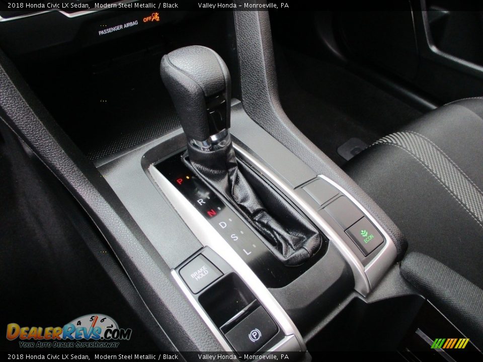 2018 Honda Civic LX Sedan Modern Steel Metallic / Black Photo #15