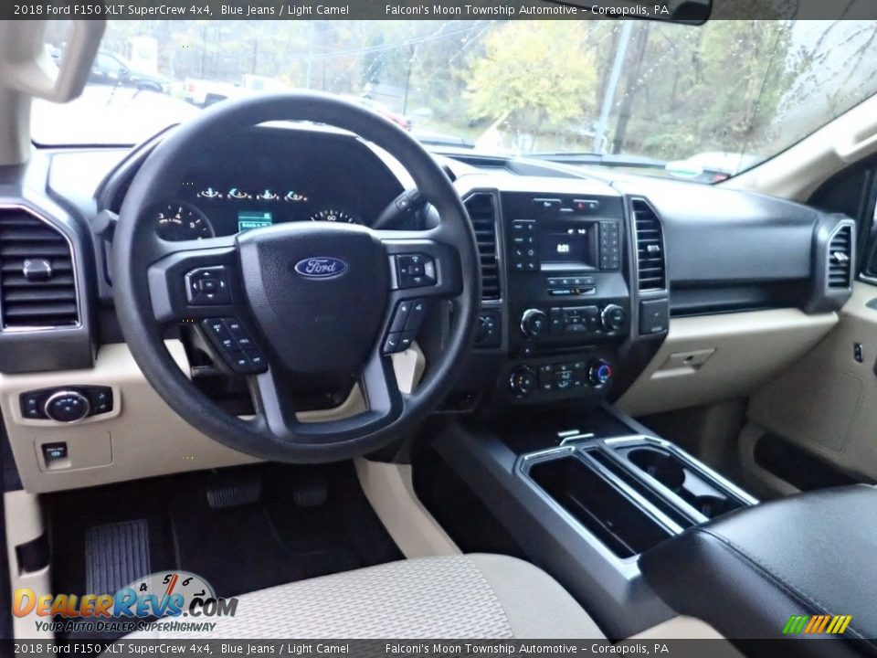 2018 Ford F150 XLT SuperCrew 4x4 Blue Jeans / Light Camel Photo #17