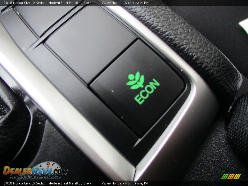 2018 Honda Civic LX Sedan Modern Steel Metallic / Black Photo #18