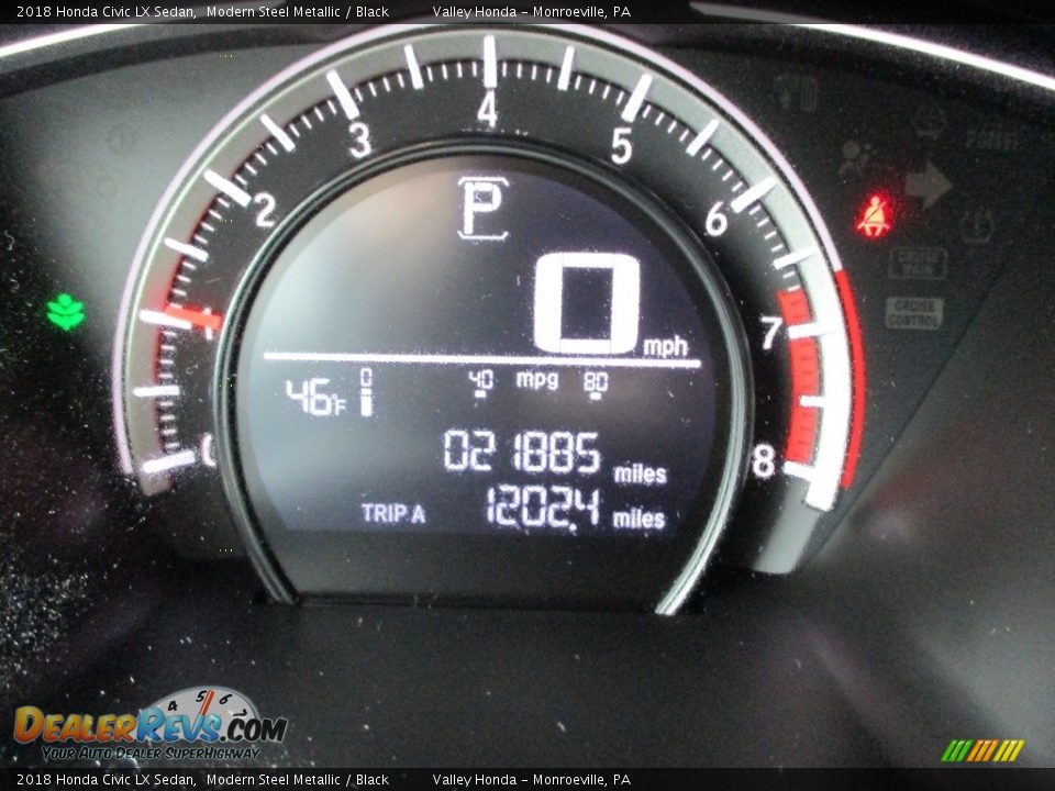 2018 Honda Civic LX Sedan Modern Steel Metallic / Black Photo #20