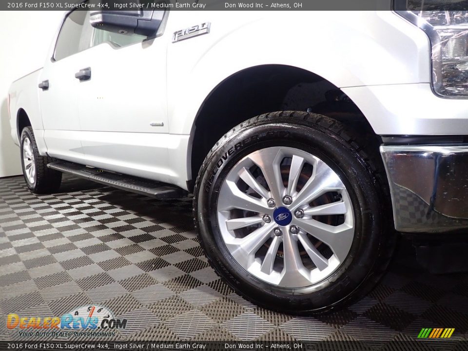 2016 Ford F150 XL SuperCrew 4x4 Ingot Silver / Medium Earth Gray Photo #3