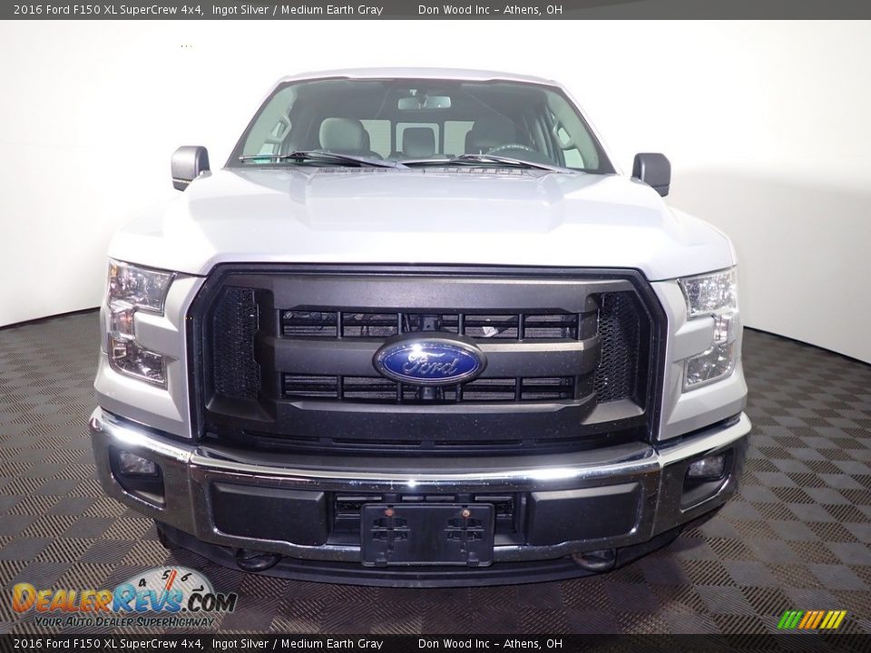 2016 Ford F150 XL SuperCrew 4x4 Ingot Silver / Medium Earth Gray Photo #4