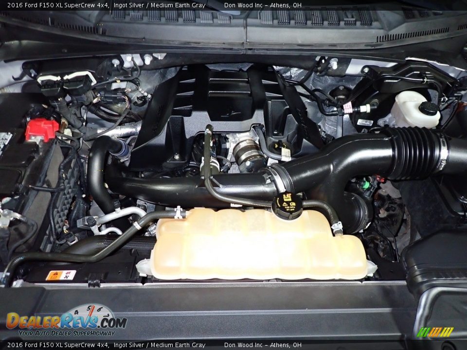 2016 Ford F150 XL SuperCrew 4x4 Ingot Silver / Medium Earth Gray Photo #6