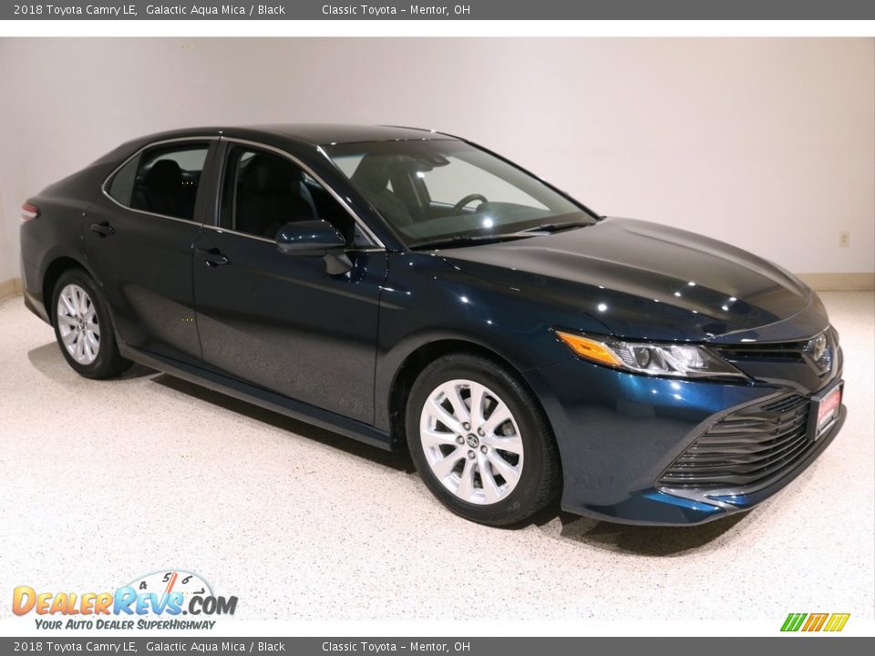 2018 Toyota Camry LE Galactic Aqua Mica / Black Photo #1