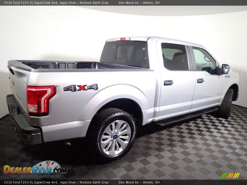 2016 Ford F150 XL SuperCrew 4x4 Ingot Silver / Medium Earth Gray Photo #13