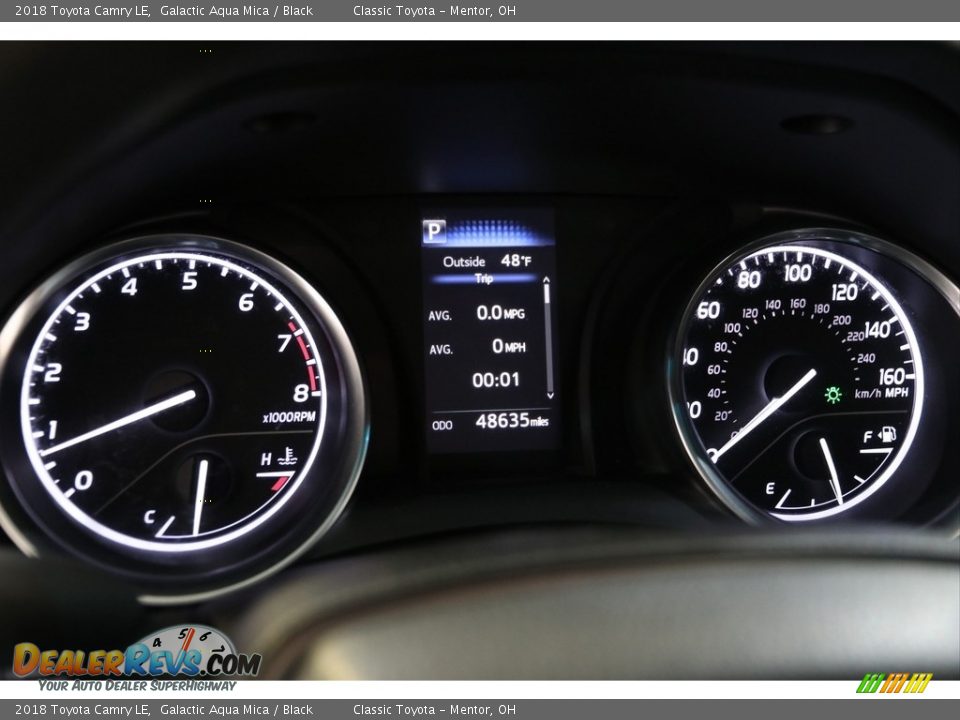 2018 Toyota Camry LE Galactic Aqua Mica / Black Photo #8