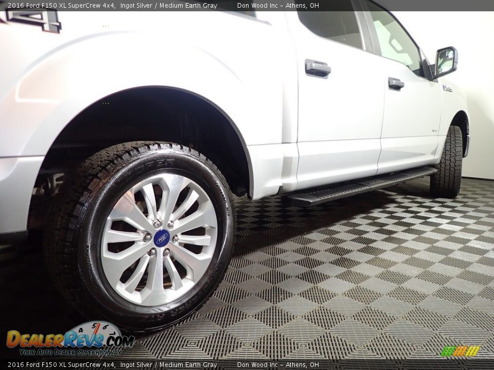 2016 Ford F150 XL SuperCrew 4x4 Ingot Silver / Medium Earth Gray Photo #14