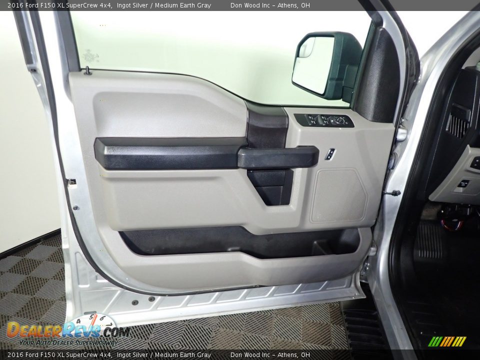 2016 Ford F150 XL SuperCrew 4x4 Ingot Silver / Medium Earth Gray Photo #15