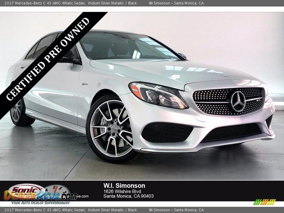 2017 Mercedes-Benz C 43 AMG 4Matic Sedan Iridium Silver Metallic / Black Photo #1
