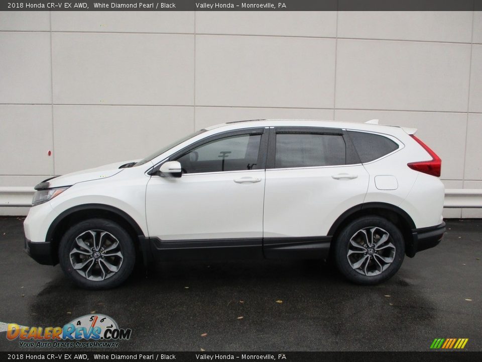 2018 Honda CR-V EX AWD White Diamond Pearl / Black Photo #2