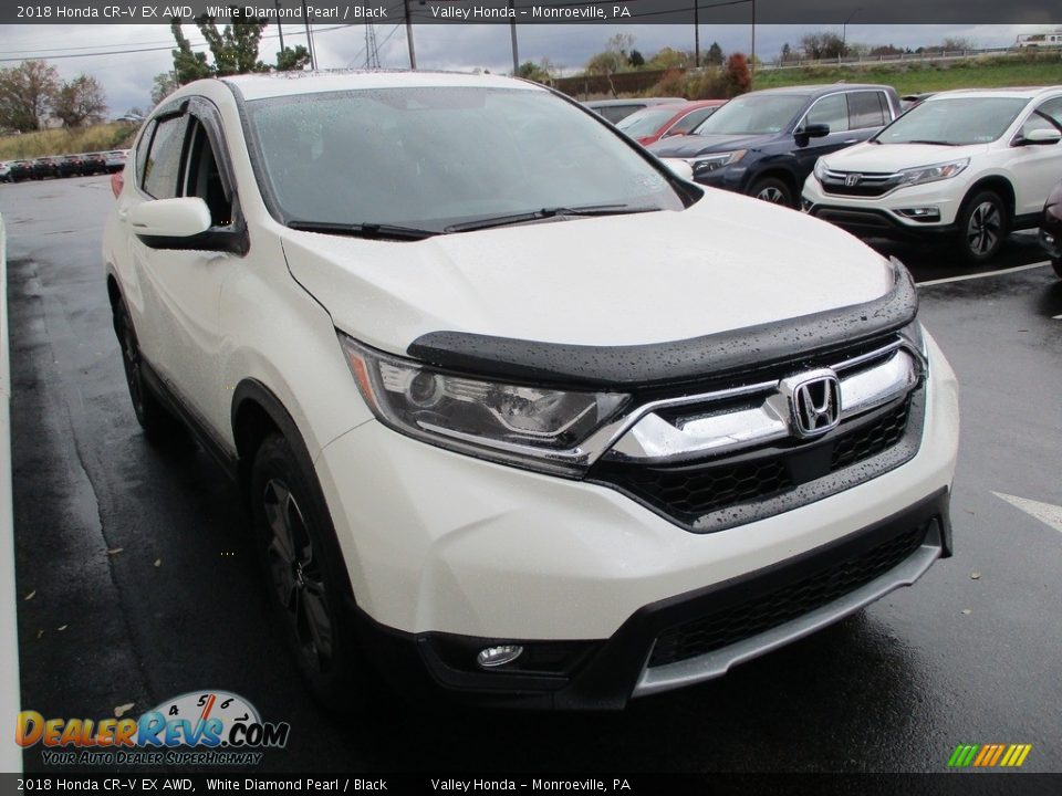 2018 Honda CR-V EX AWD White Diamond Pearl / Black Photo #7