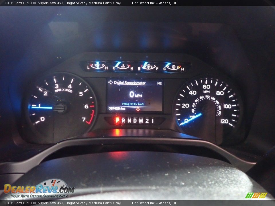 2016 Ford F150 XL SuperCrew 4x4 Ingot Silver / Medium Earth Gray Photo #26