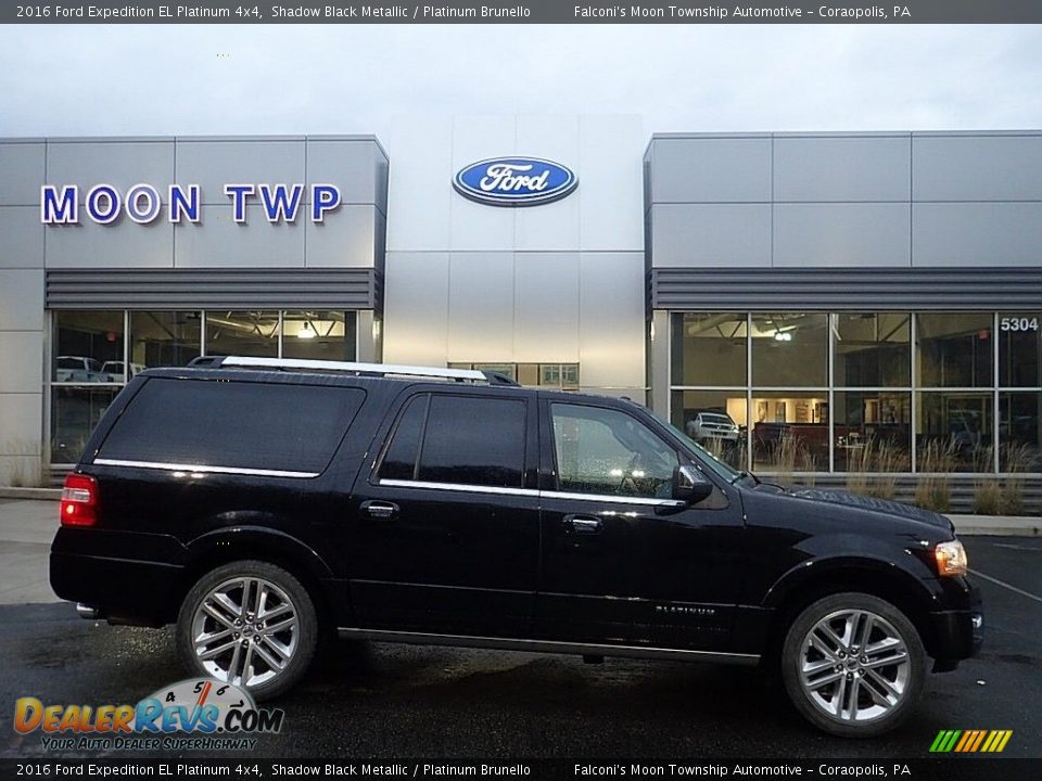 2016 Ford Expedition EL Platinum 4x4 Shadow Black Metallic / Platinum Brunello Photo #1