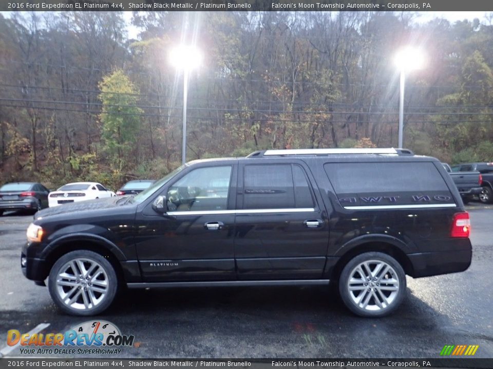 2016 Ford Expedition EL Platinum 4x4 Shadow Black Metallic / Platinum Brunello Photo #6