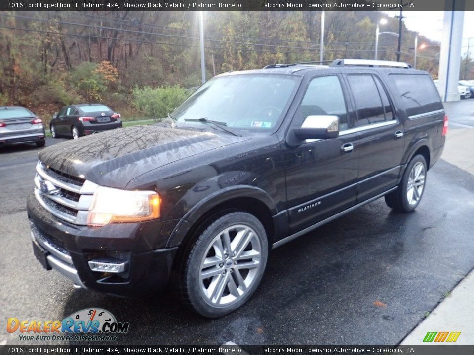 2016 Ford Expedition EL Platinum 4x4 Shadow Black Metallic / Platinum Brunello Photo #7