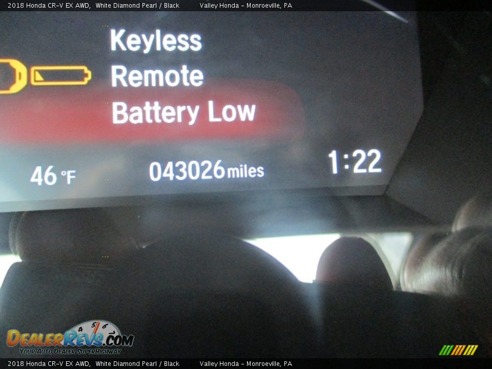 2018 Honda CR-V EX AWD White Diamond Pearl / Black Photo #20