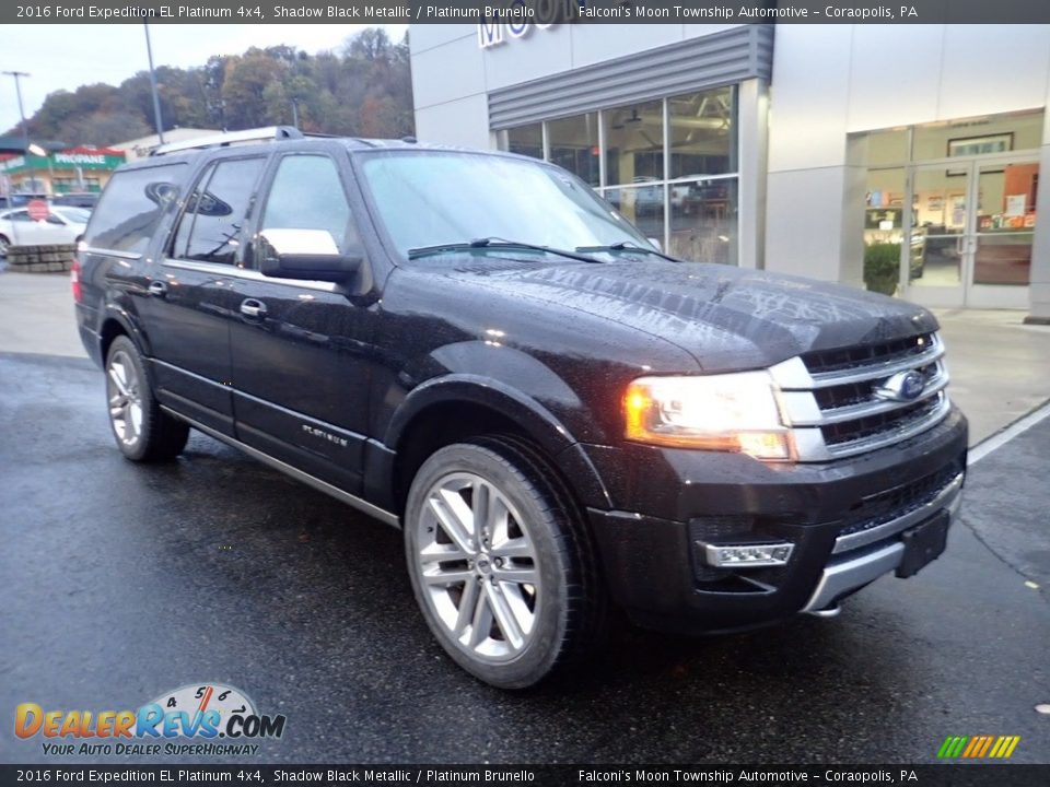 2016 Ford Expedition EL Platinum 4x4 Shadow Black Metallic / Platinum Brunello Photo #9