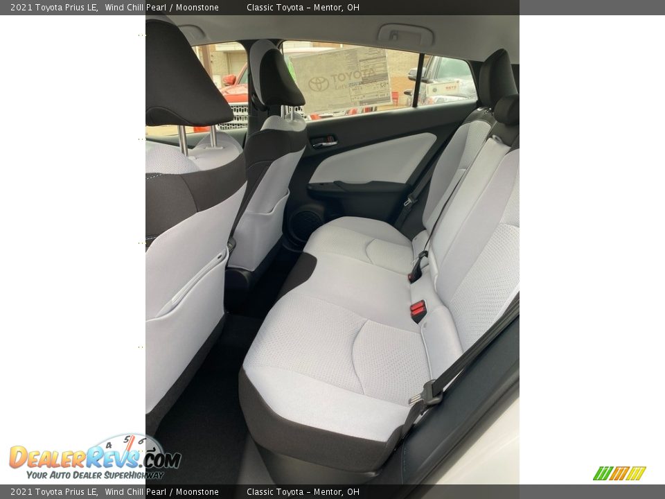 Rear Seat of 2021 Toyota Prius LE Photo #3