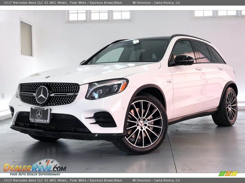 2017 Mercedes-Benz GLC 43 AMG 4Matic Polar White / Espresso Brown/Black Photo #12