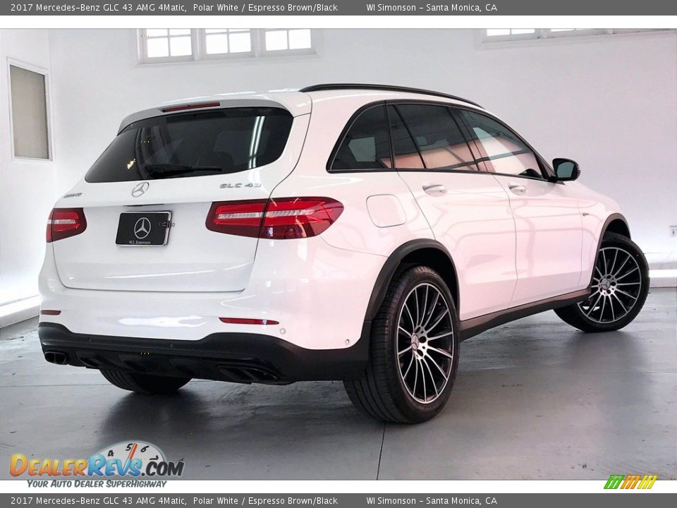 2017 Mercedes-Benz GLC 43 AMG 4Matic Polar White / Espresso Brown/Black Photo #13