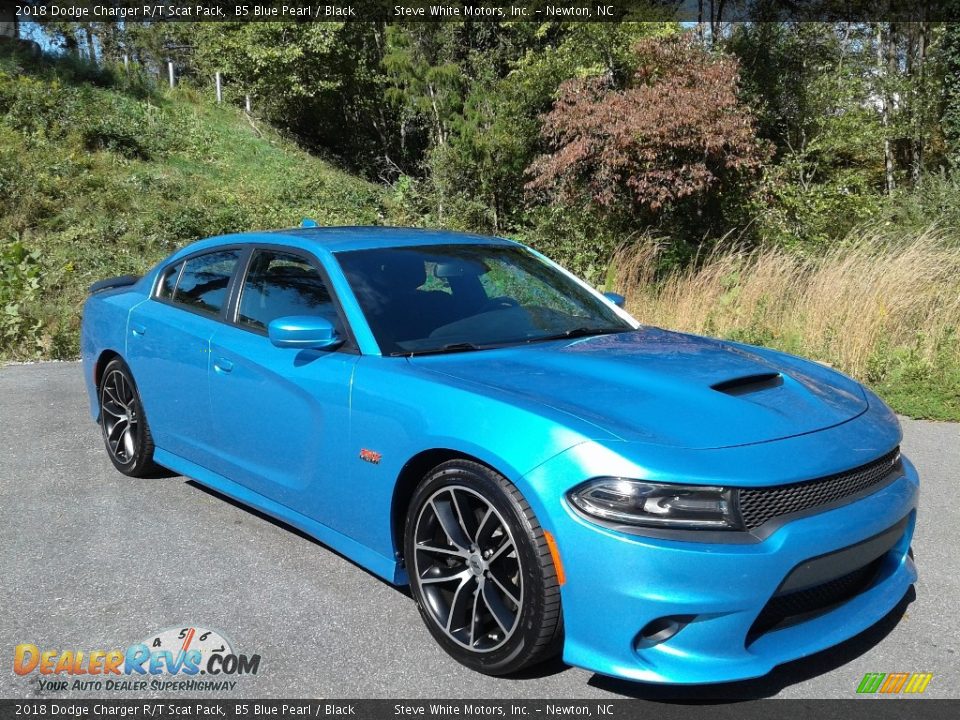 2018 Dodge Charger R/T Scat Pack B5 Blue Pearl / Black Photo #5