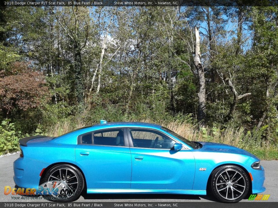 2018 Dodge Charger R/T Scat Pack B5 Blue Pearl / Black Photo #6