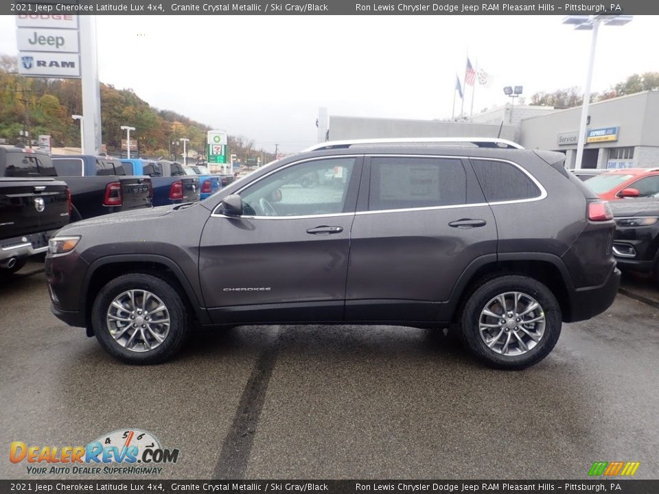 2021 Jeep Cherokee Latitude Lux 4x4 Granite Crystal Metallic / Ski Gray/Black Photo #7