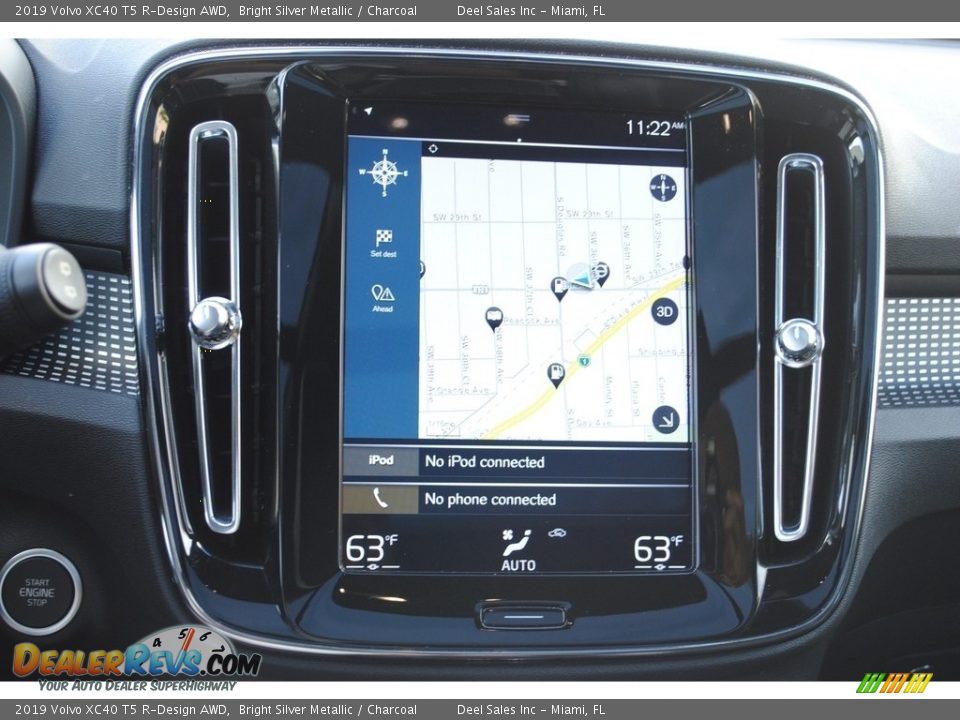 2019 Volvo XC40 T5 R-Design AWD Bright Silver Metallic / Charcoal Photo #14