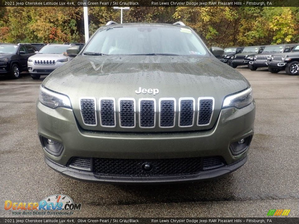 2021 Jeep Cherokee Latitude Lux 4x4 Olive Green Pearl / Ski Gray/Black Photo #2