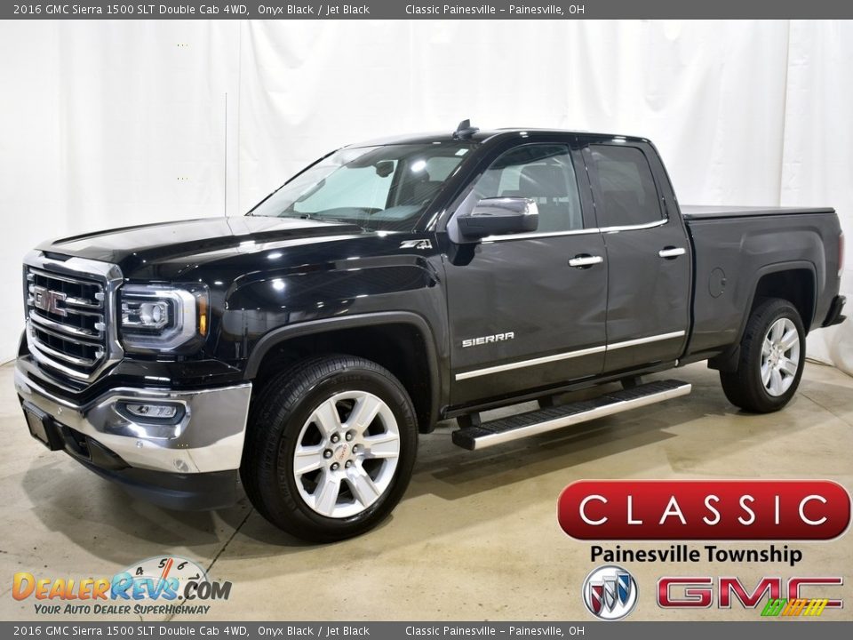 2016 GMC Sierra 1500 SLT Double Cab 4WD Onyx Black / Jet Black Photo #1