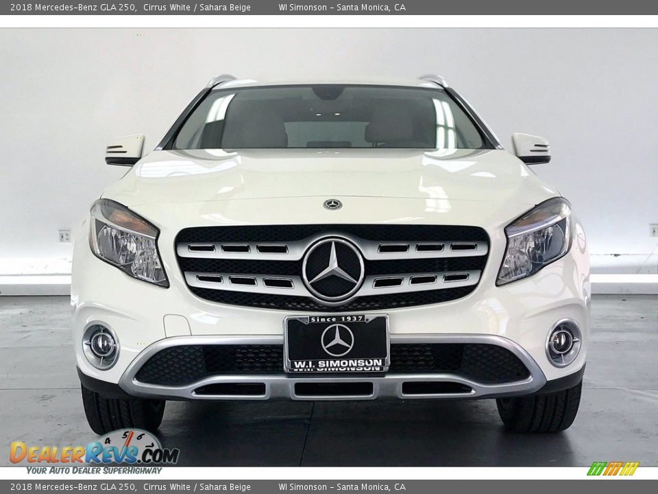 2018 Mercedes-Benz GLA 250 Cirrus White / Sahara Beige Photo #2