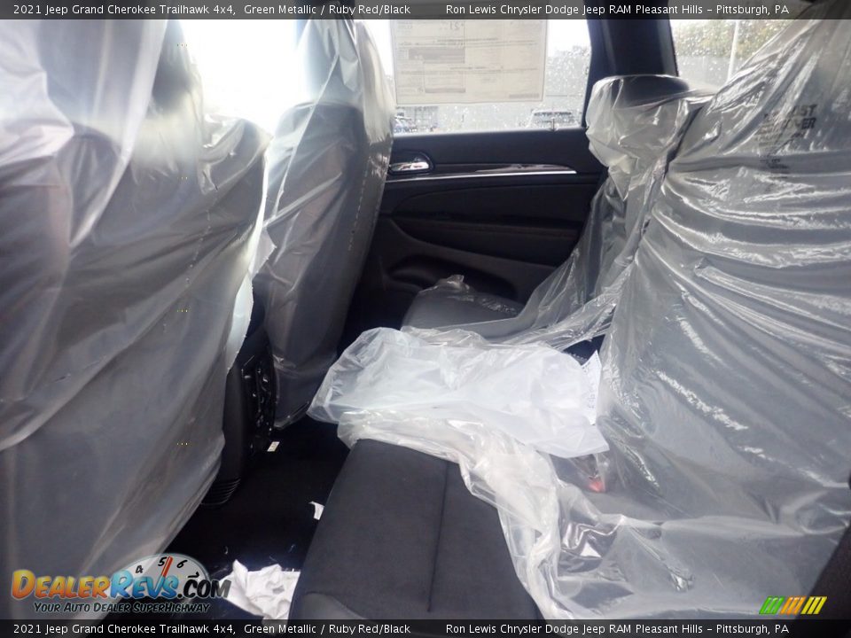 2021 Jeep Grand Cherokee Trailhawk 4x4 Green Metallic / Ruby Red/Black Photo #14