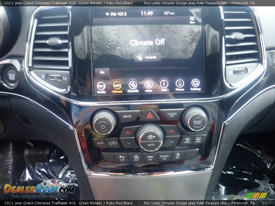 2021 Jeep Grand Cherokee Trailhawk 4x4 Green Metallic / Ruby Red/Black Photo #17